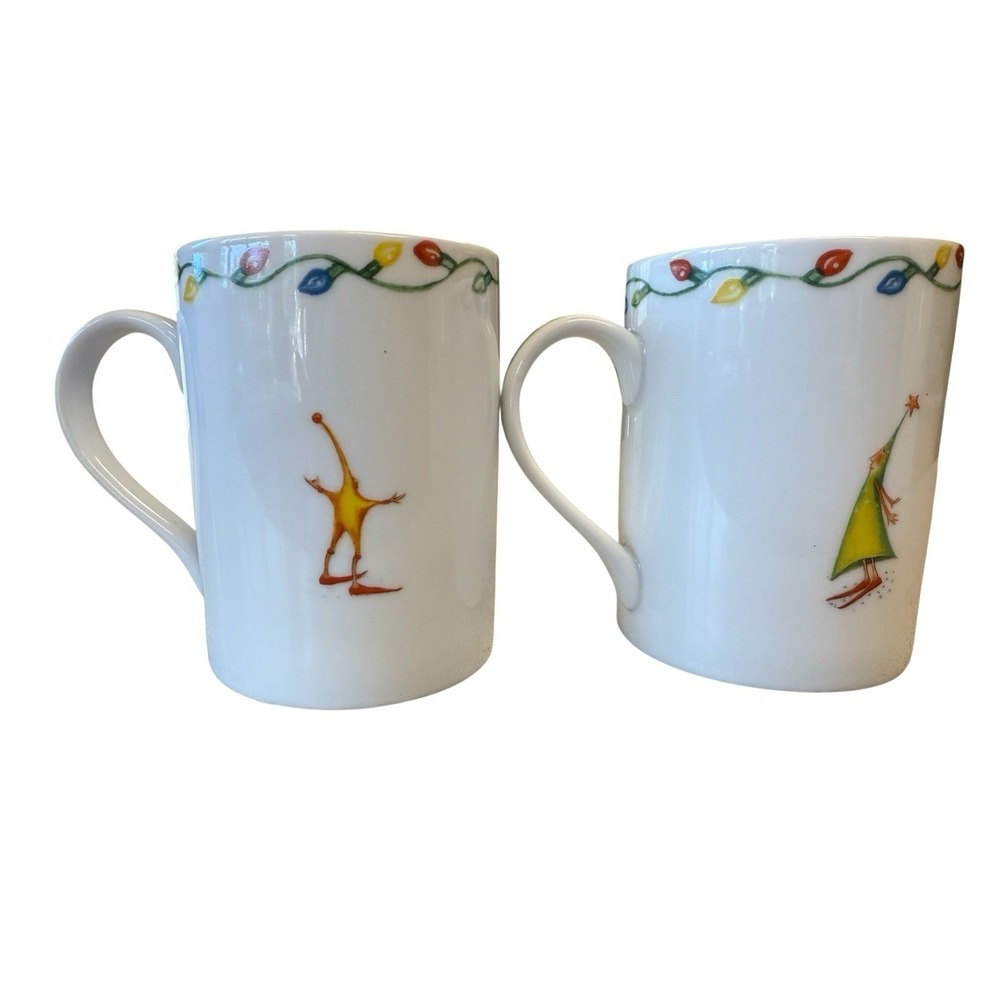 DEPT 56 Christmas Krinkles 4 Mug Set #37958 Vintage NWT Patience Brewster - Picture 6 of 9